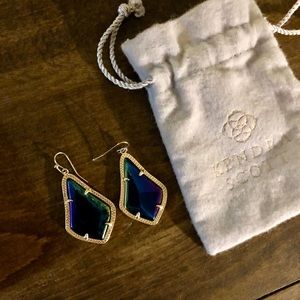 Kendra Scott “Alex” Blue Iridescent Earrings